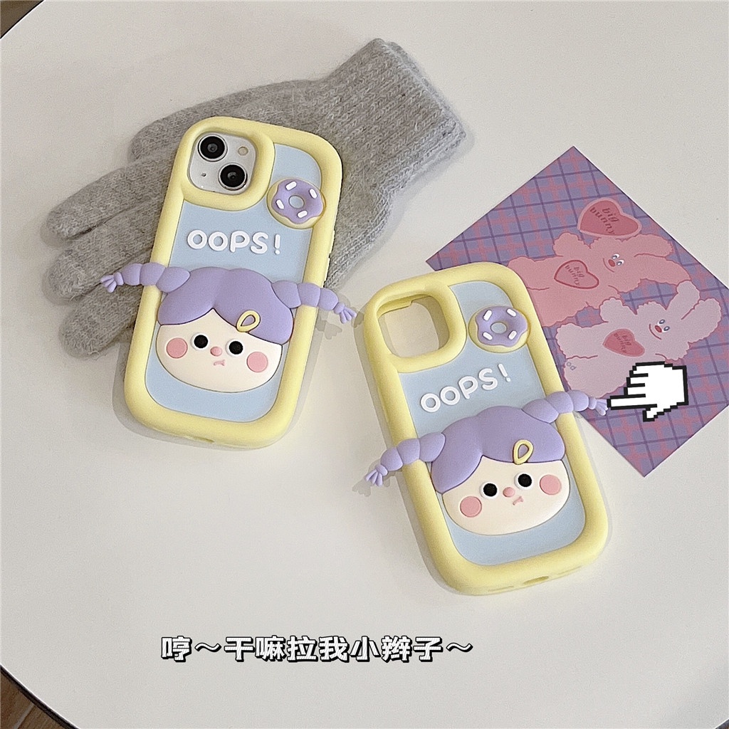 Iphone Ốp Điện Thoại Silicon Mềm Họa Tiết Hoạt Hình Ba Chiều Cho Iphonex 15 pro max 14 pro max 13 pro max 12 pro max