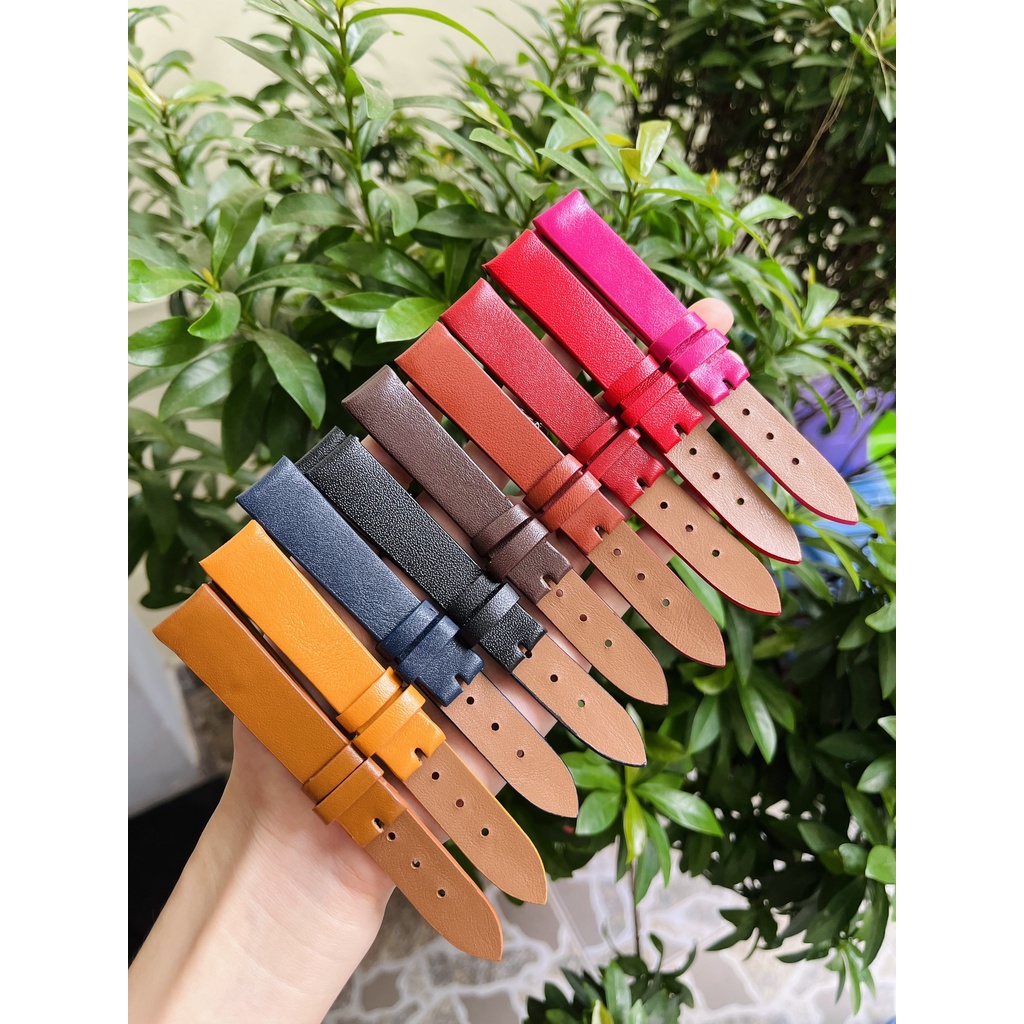 CÓ BẢO HÀNH Dây Da Bò Thật 100% Thủ Công Không Khâu Chỉ Trơn Đủ Size Nam Nữ