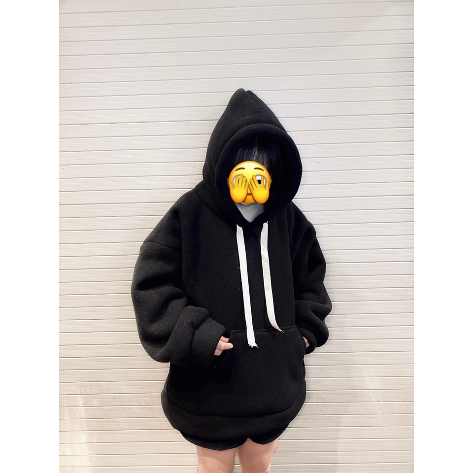 Áo Hoodie Trơn Lót Lông Cừu Hàng Loại 1 Nặng 1,3Kg.