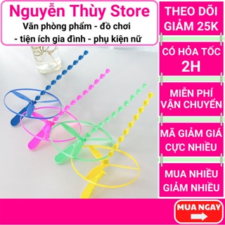 Chong chóng nhựa xoay bay cho bé - Chong chóng vuốt xoay đồ chơi trẻ em