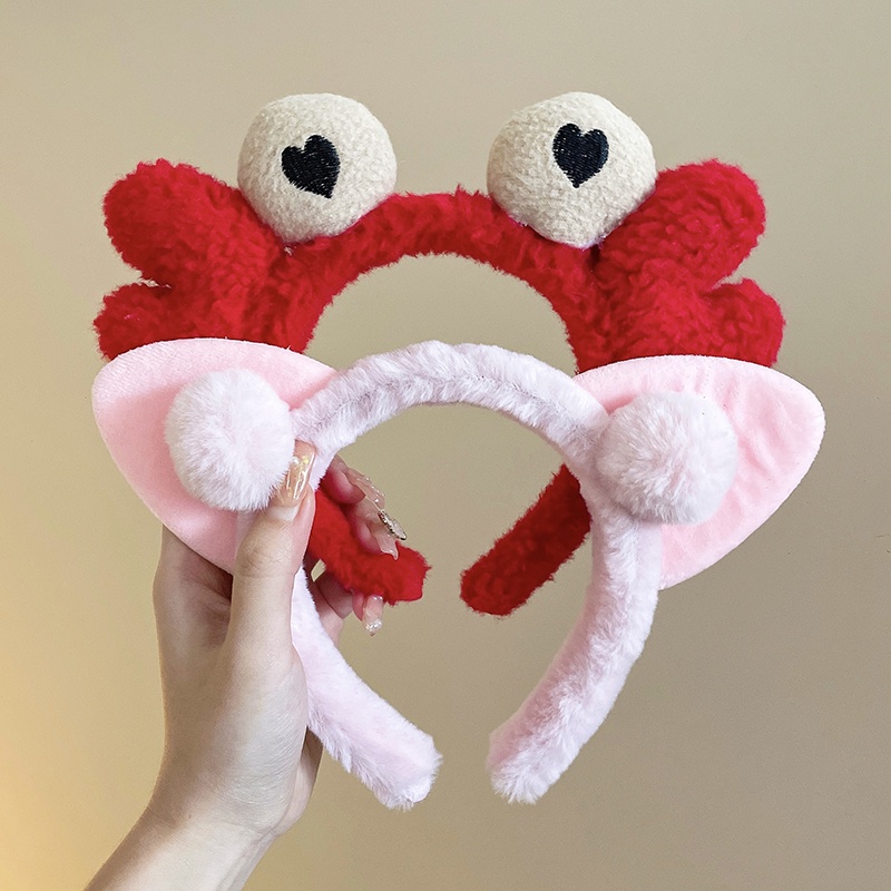 Băng đô cài tóc rửa mặt Vải Bông Họa Tiết Hoạt Hình Vui Nhộn Đáng Yêu Dành Cho Nữ