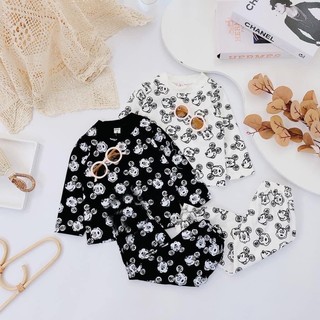TREEM 2 - Thanh lý set bộ ngủ măc nhà áo dài quần dài cho bé chất cotton/borip