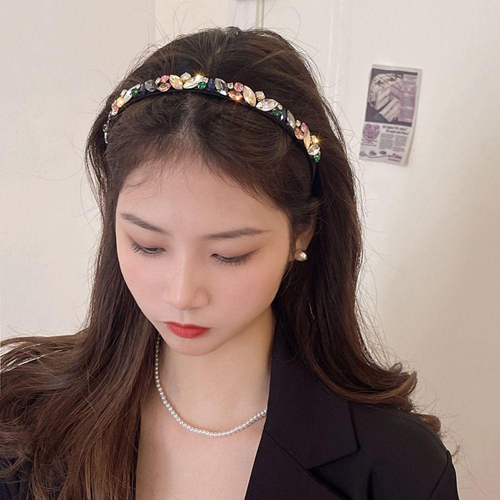 Băng Đô Cài Tóc Đính Đá Lấp Lánh Thời Trang Cho Nữ
