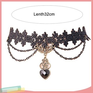 Vòng cổ choker ren màu đen cá tính cho nữ