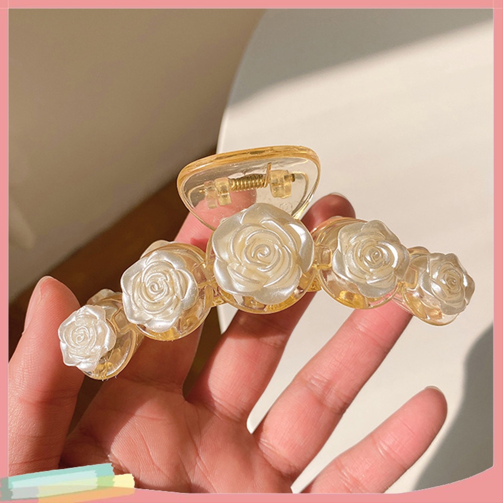 Kẹp Tóc Nữ Phối Hoa Phong Cách Thời Trang Hàn Quốc