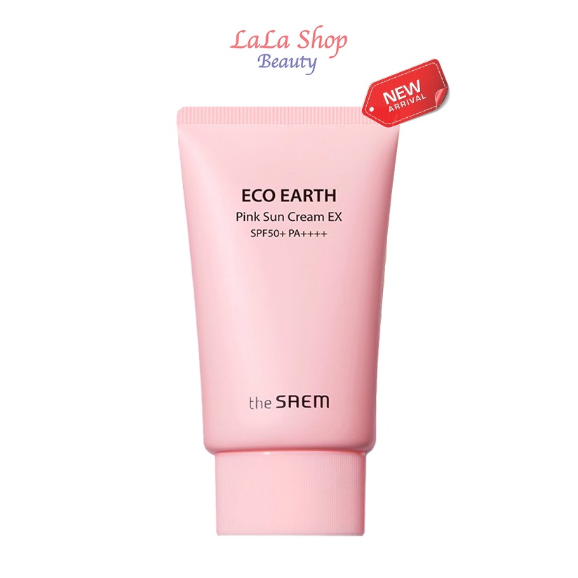 Bản EX 2022 Kem Chống Nắng The Saem Eco Earth Pink Sun Cream EX SPF50+