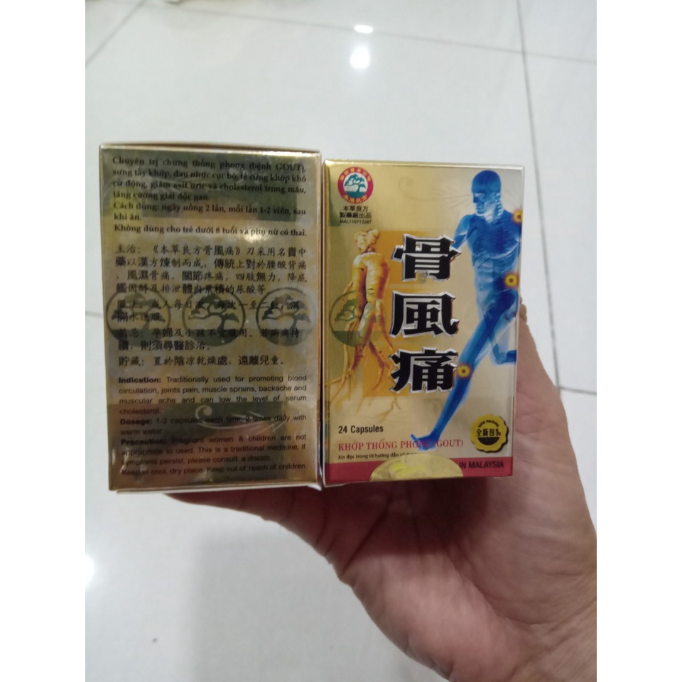 KHỚP THỐNG PHONG GOUT CHÍNH HÃNG MALAYSIA, 24 viên