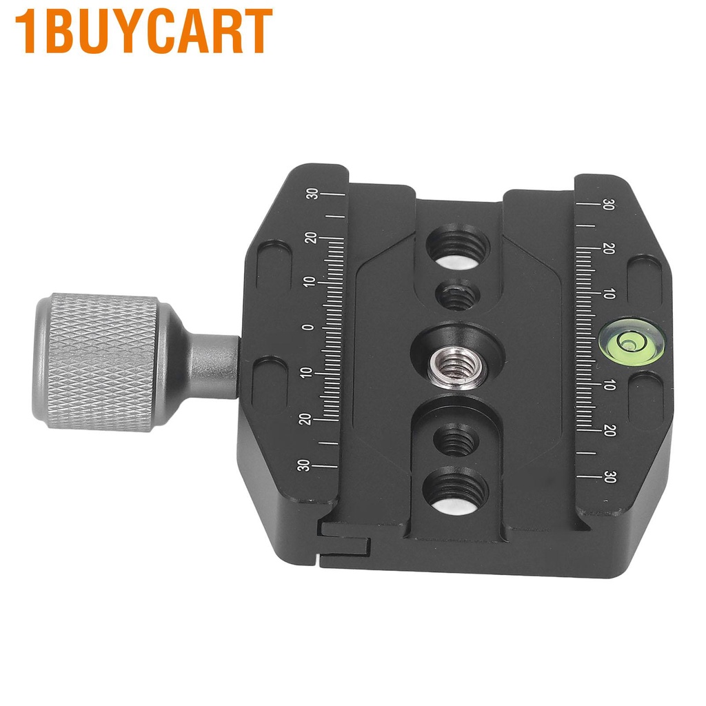 1buycart Quick Release Plate Universal Aluminum Alloy SLR Camera Tripod Head Adapter with 1/4in 3/8in Screw Hole Built in Bubble Level