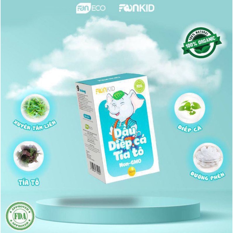 Dầu diếp cá tía tô fankids faneco