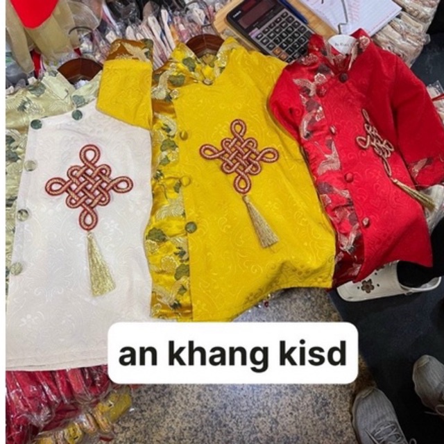 áo dài Gấm cao cấp kèm Khánh đẹp size 10-20kg