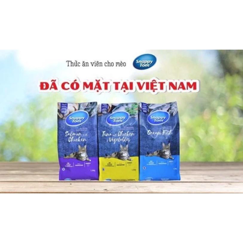 Thức Ăn Hạt Cho Mèo Snappy Tom Mix Cá Sấy