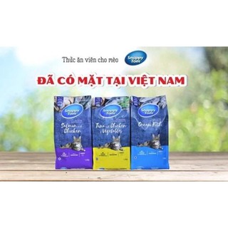Thức ăn hạt cho mèo snappy tom mix cá sấy
