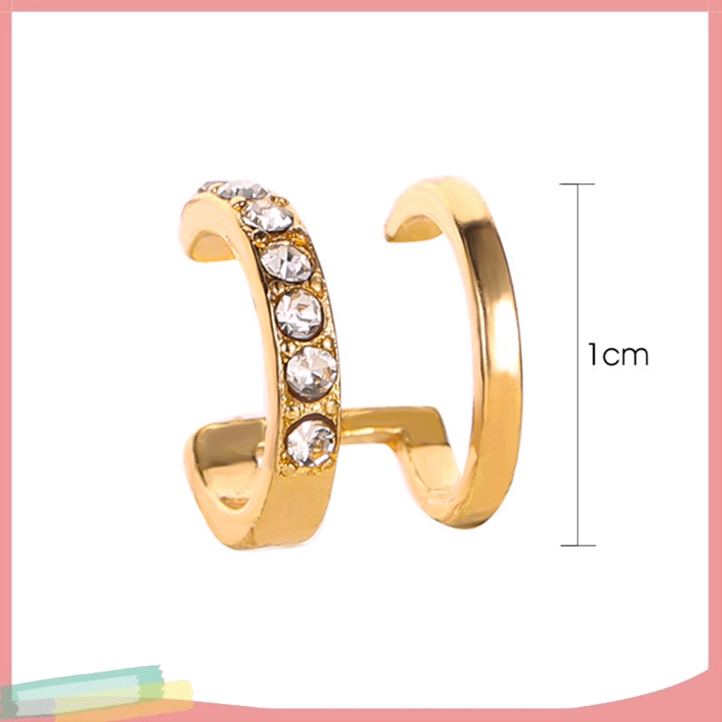 Khuyên đeo vành tai đính đá giả thời trang xinh xắn cho nữ