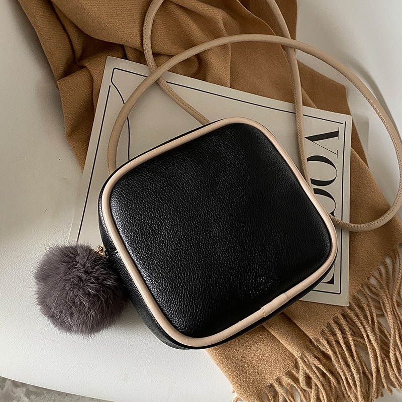 Túi Đeo Vai Hình Vuông Cỡ Nhỏ Phủ Lông Phong Cách Hàn Quốc Thời Trang Cho Nữ