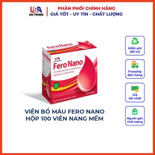Fero Nano Bổ Sung Sắt, vitamin, hỗ trợ quá trình tạo máu - Tăng Cường Lưu Thông Máu Cho Phụ Nữ Mang Thai
