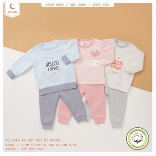 Moon- Bộ nỉ Moon cao cấp cho bé gái/bé trai