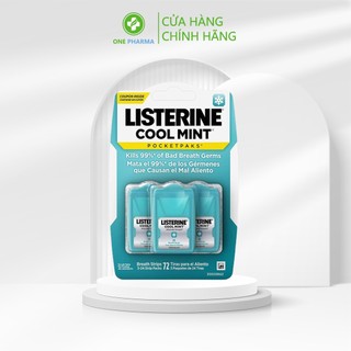 Miếng ngậm thơm miệng Listerine Pocketpaks Cool Mint 72 miếng