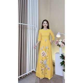 Các mẫu áo dài họa tiết sang trọng, quý phái - Áo Dài PT