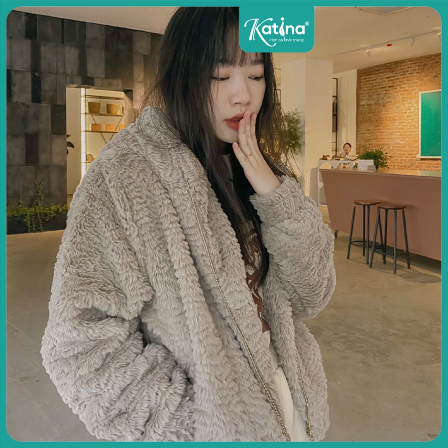 Áo Khoác lông thỏ ĐẠI HÀN cực dày, 2 lớp siêu ấm - ÁP VOUCHER để nhận ưu đãi nhà KATINA nhé!