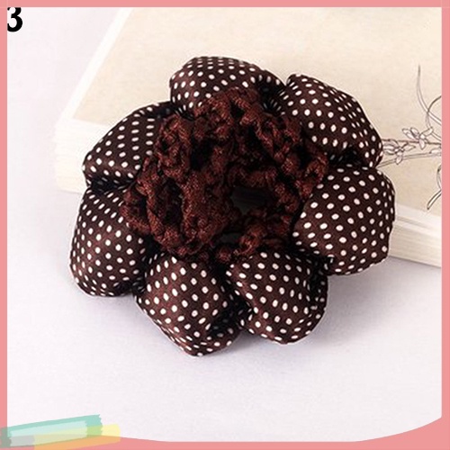 Lưới búi tóc họa tiết chấm bi thời trang cá tính cho nữ