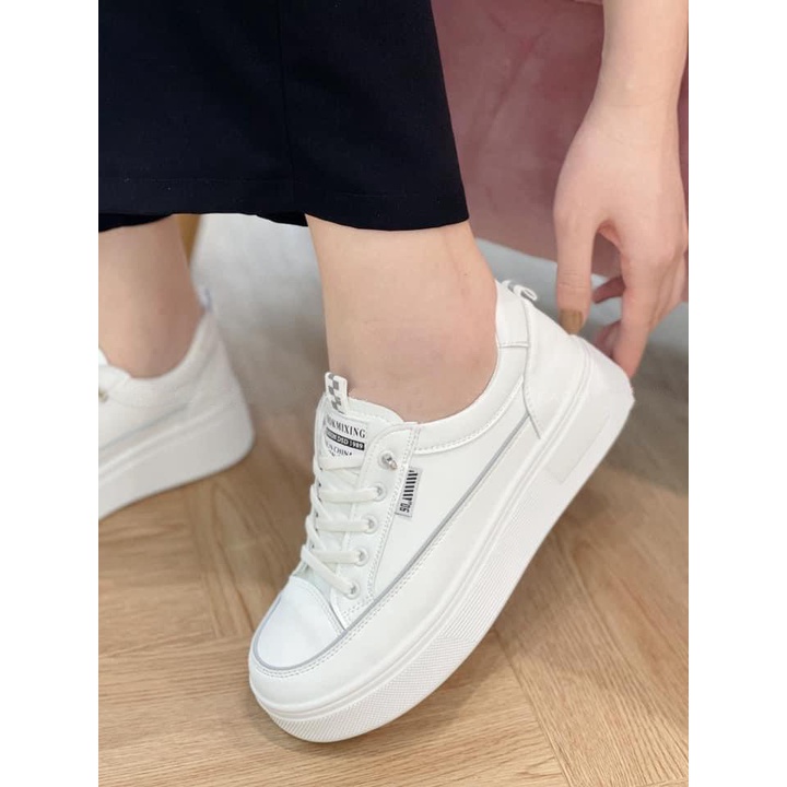 Giày Thể Thao Nữ,  Sneaker dây ngắn phong cách Hàn Quốc , Cổ Thấp Kiểu Dáng Năng Động cao 5p Hàng Loại 1 FULLBOX