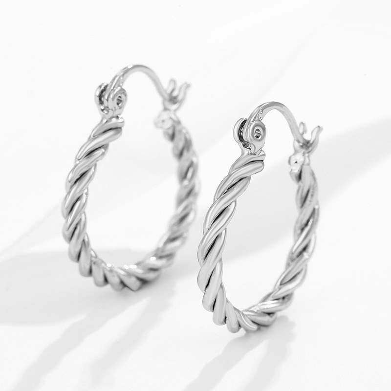 Khuyên Tai Dạng Vòng Xoắn Phong Cách Retro Cá Tính