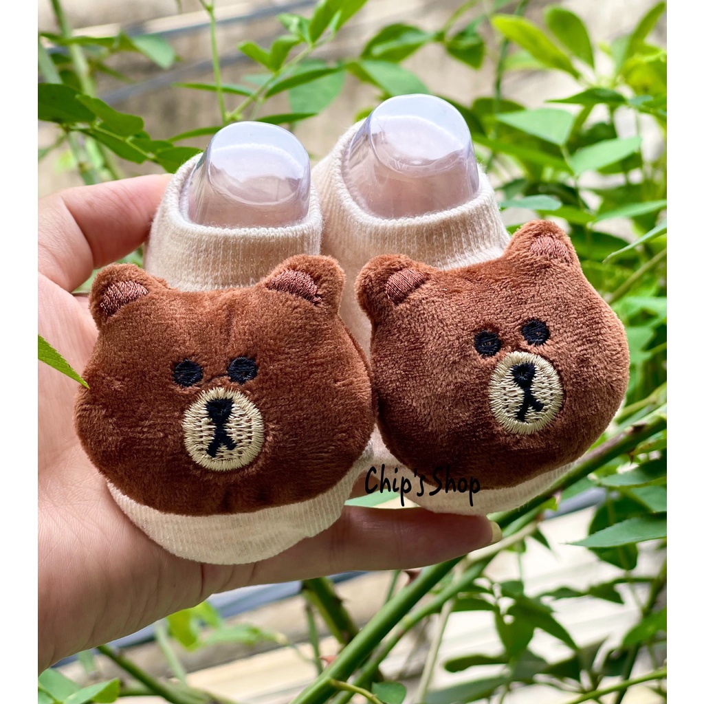 Tất gấu 3D dễ thương, vớ thú bé trai, bé gái. Size sơ sinh 3-12kg