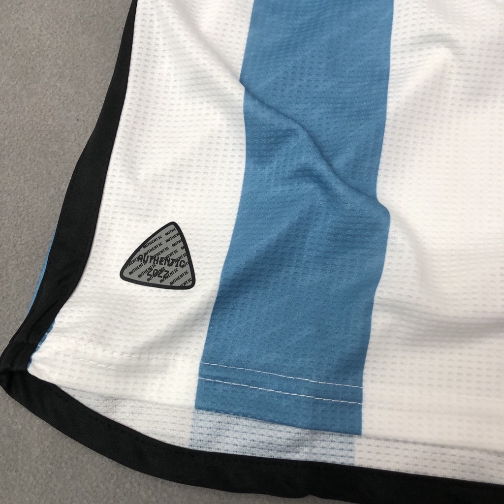 Bộ quần áo tuyển ARGENTINA sọc sân nhà FLG WC2022 thun thái Fex1 cao cấp (size châu âu)
