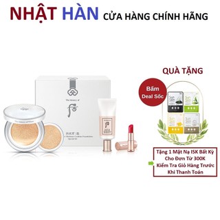 Bộ Cushion Trang Điểm Dưỡng Trắng The History of Whoo Gongjinhyang Seol Radiant White Moisture Cushion Foundation #21