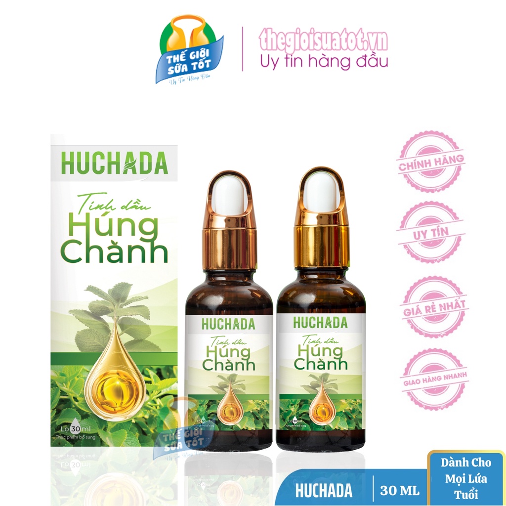 Tinh Dầu Húng Chanh Huchada - 30ml - BDcare Đề Kháng Tự Nhiên Bảo Vệ Hô Hấp thegioisuatot