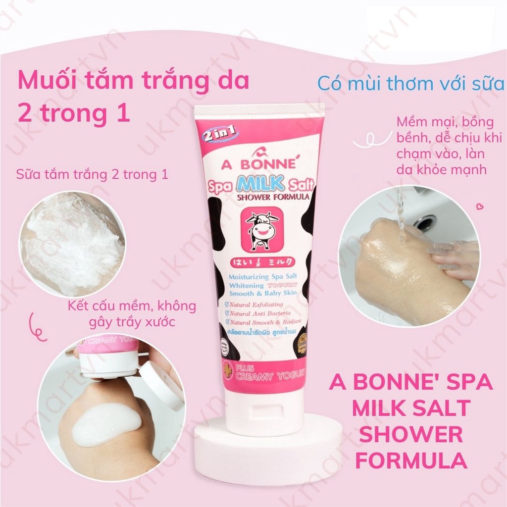 Muối Tắm Sữa Bò Tẩy Tế Bào Chết A Bonne Spa Milk Salt Thái Lan 350gr | BigBuy360 - bigbuy360.vn