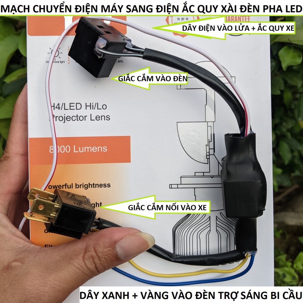 Đèn pha Led bi cầu Ô tô, Xe máy Y9S 65W mẫu mới cải tiến có pha LAZE siêu sáng hàng víp xem video, phụ kiện đồ chơi xe