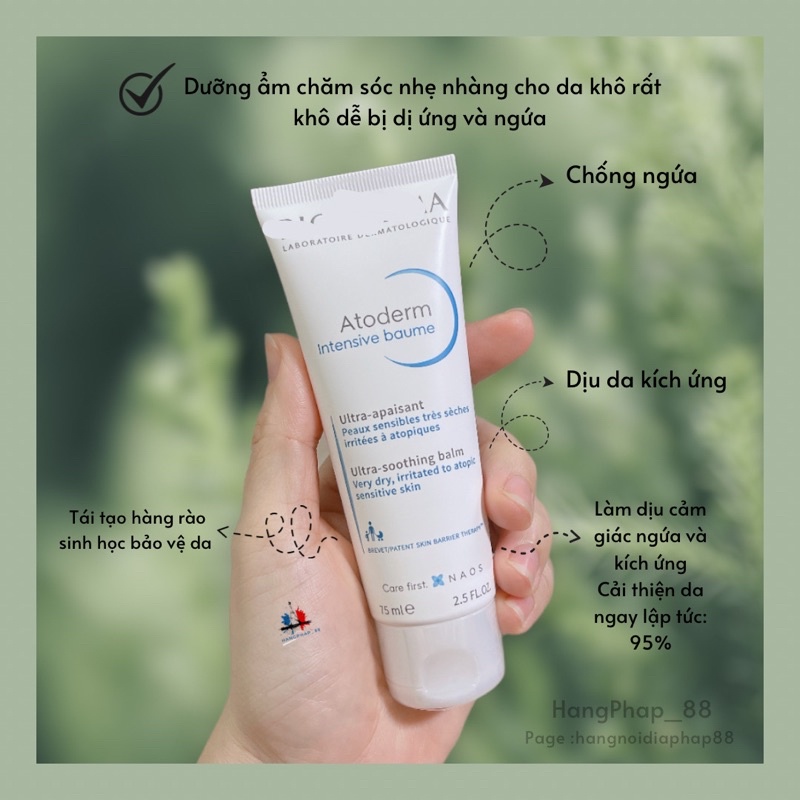 ATODERM INTENSIVE - Kem dưỡng siêu dịu - Da rất khô đến nhạy cảm, 75ml