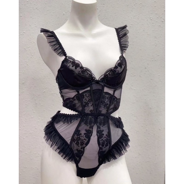♥️Hàng QC♥️Bodysuit phối ren, ngọng ngực sexy quyến rũ_THANHHIEN997_ren cao cấp 599.