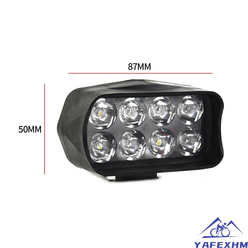 Đèn Pha 8 Bóng LED 6000K 12-85V DC 80 * 50mm Chống Thấm Nước Chuyên Dụng Cho Xe Mô Tô