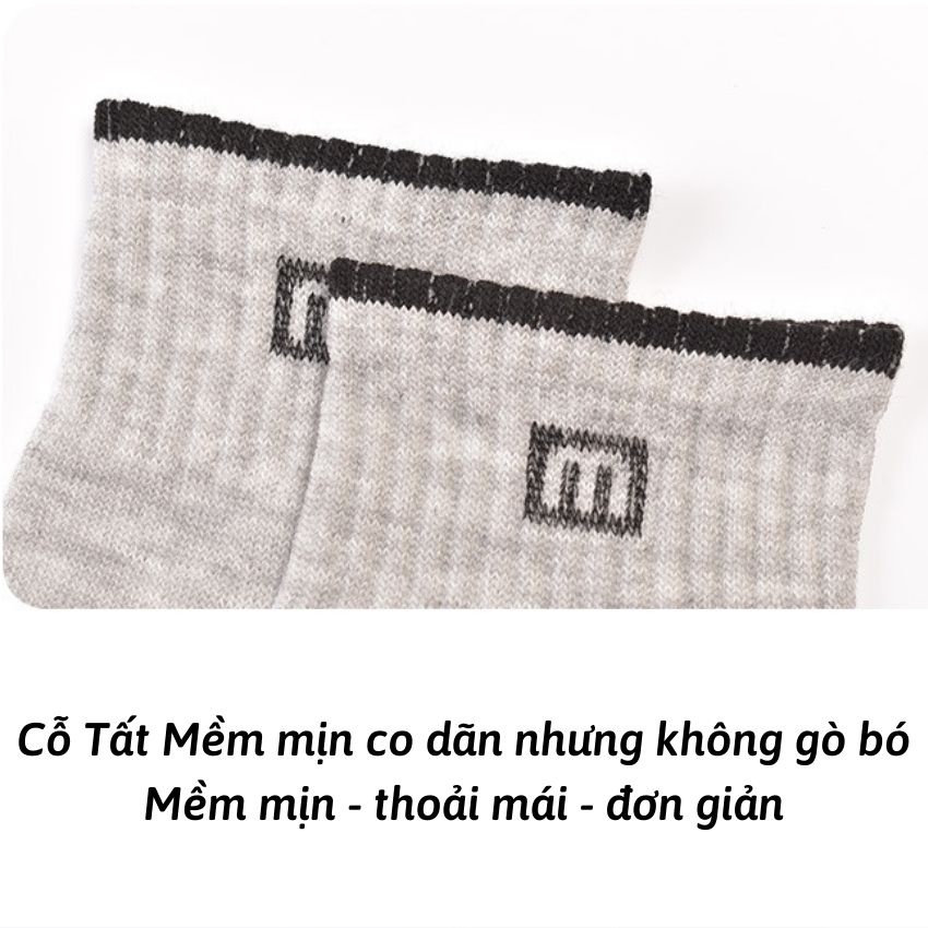Tất nam cotton cao cấp co dãn chóng mòn, Vớ nam thể thao co dãn bền bỉ mềm mại T3480