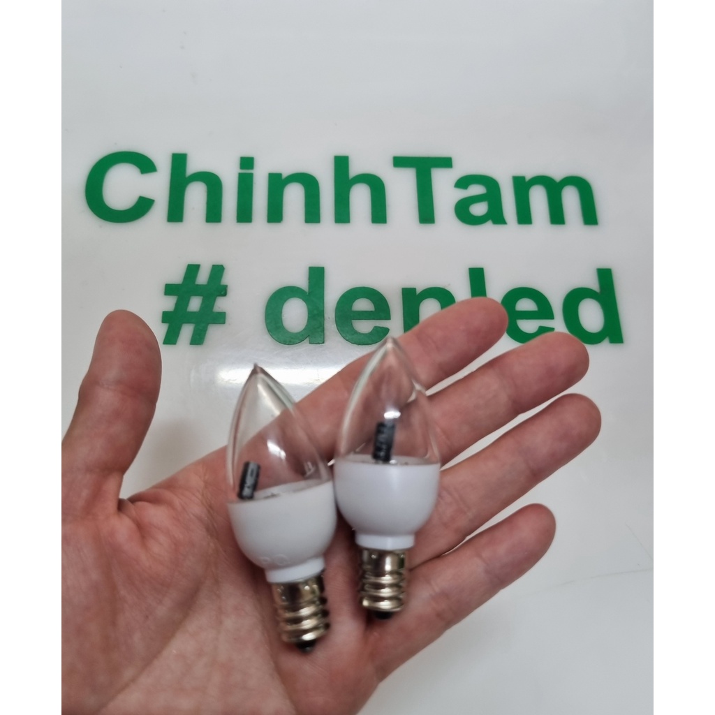 Combo 2 bóng led ớt 7 màu mini 220Vac
