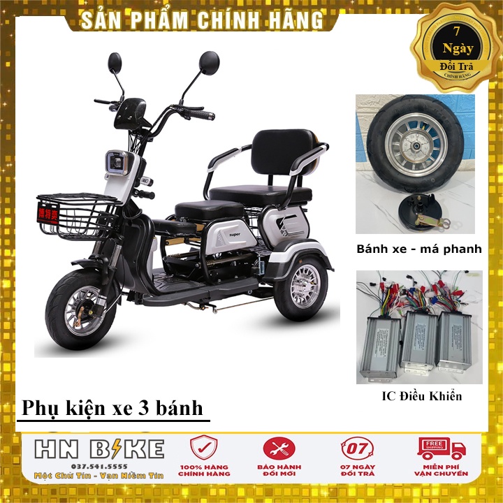 [Phụ Kiện xe điện 3 bánh] Ic Điều tốc của xe 3 bánh, bánh trước - Bánh sau, má phanh của xe điện 3 bánh