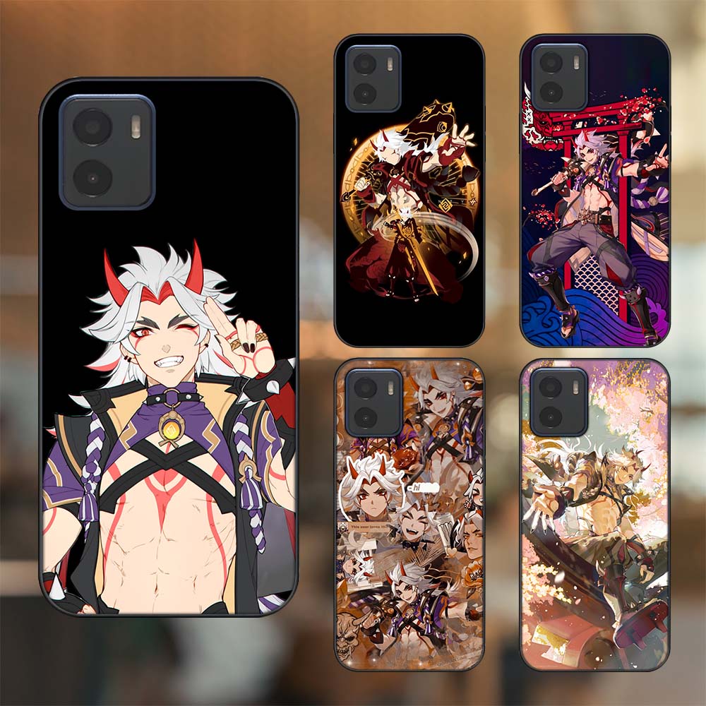 Ốp lưng Vivo Y15s, Y15a viền đen in hình Arataki Itto Genshin Impact