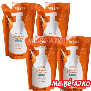 Bộ 4 gói nước rửa bình sữa, rau củ quả wesser