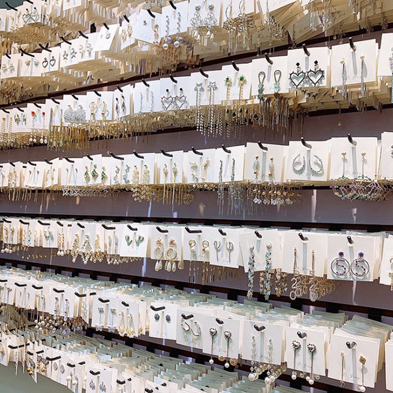 Khuyên tai hợp kim cao cấp LETIS KT48, bông tai phong cách thời trang hiện đại cá tính dễ phối đồ