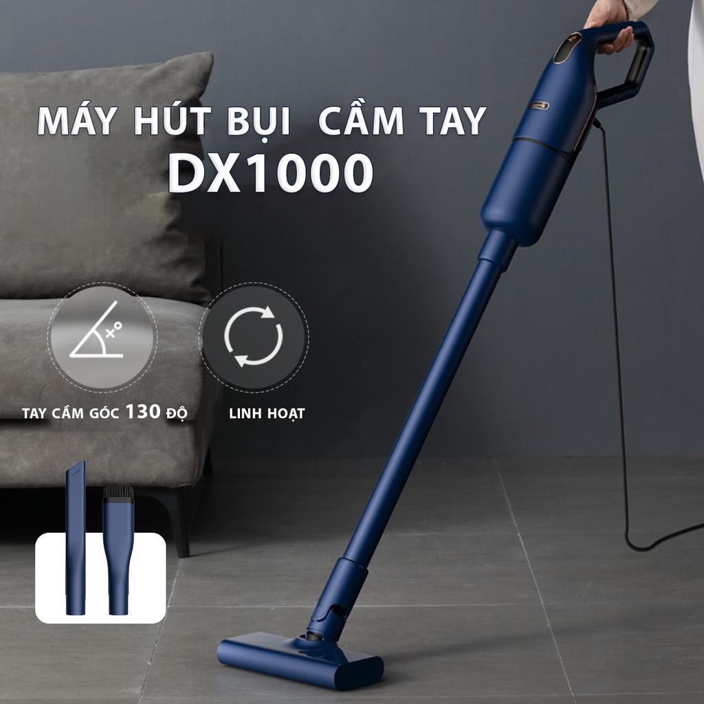 MÁY HÚT BỤI CẦM TAY XIAOMI DEEMA DX1000 LỰC HÚT SIÊU MẠNH CÔNG SUẤT LỚN- MÁY HÚT BỤI GIA ĐÌNH ĐA NĂNG KÈM 3 ĐẦU HÚT