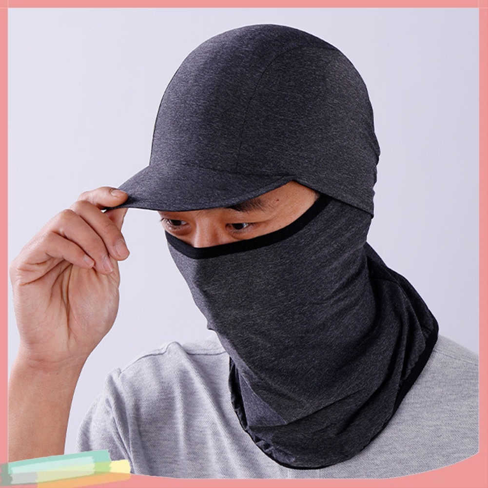 Mũ đội chống nắng có vành kèm khẩu trang che mặt cổ dành cho người đi xe đạp