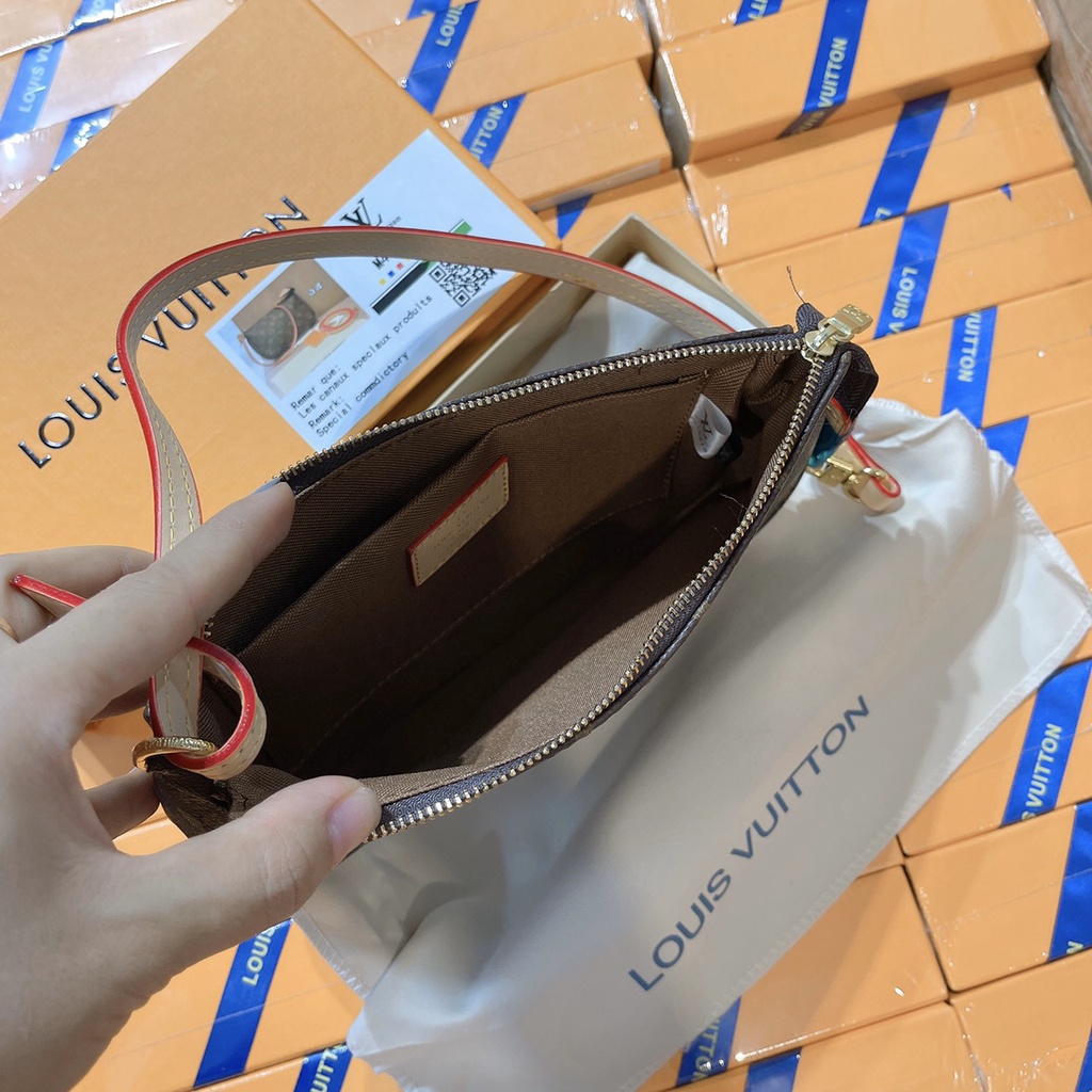 Túi lv pochette kẹp nách fullbox bản 2 dây