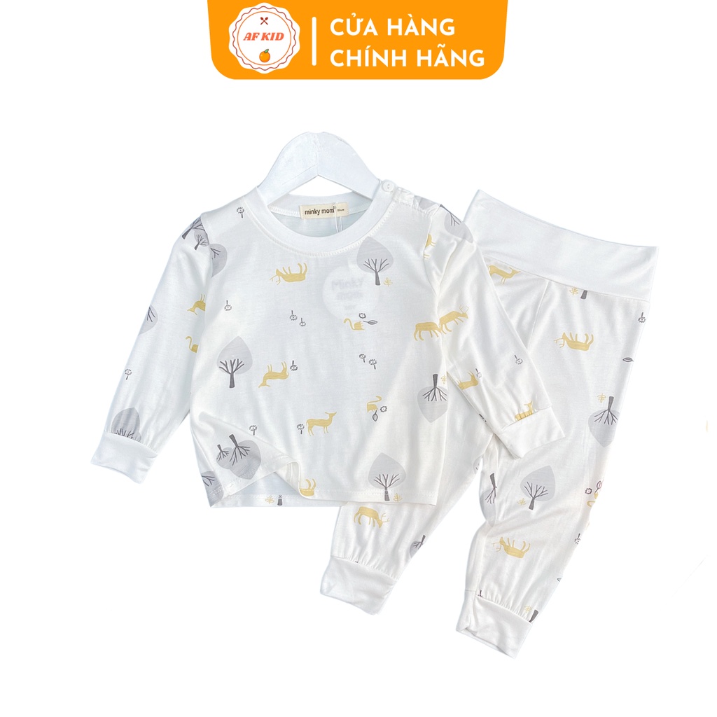 Bộ quần áo trẻ em dài tay Minky Mom Kẹo Mút cao cấp cho bé, chất thun lạnh mềm mịn siêu ấm mùa thu đông size 6-19kg