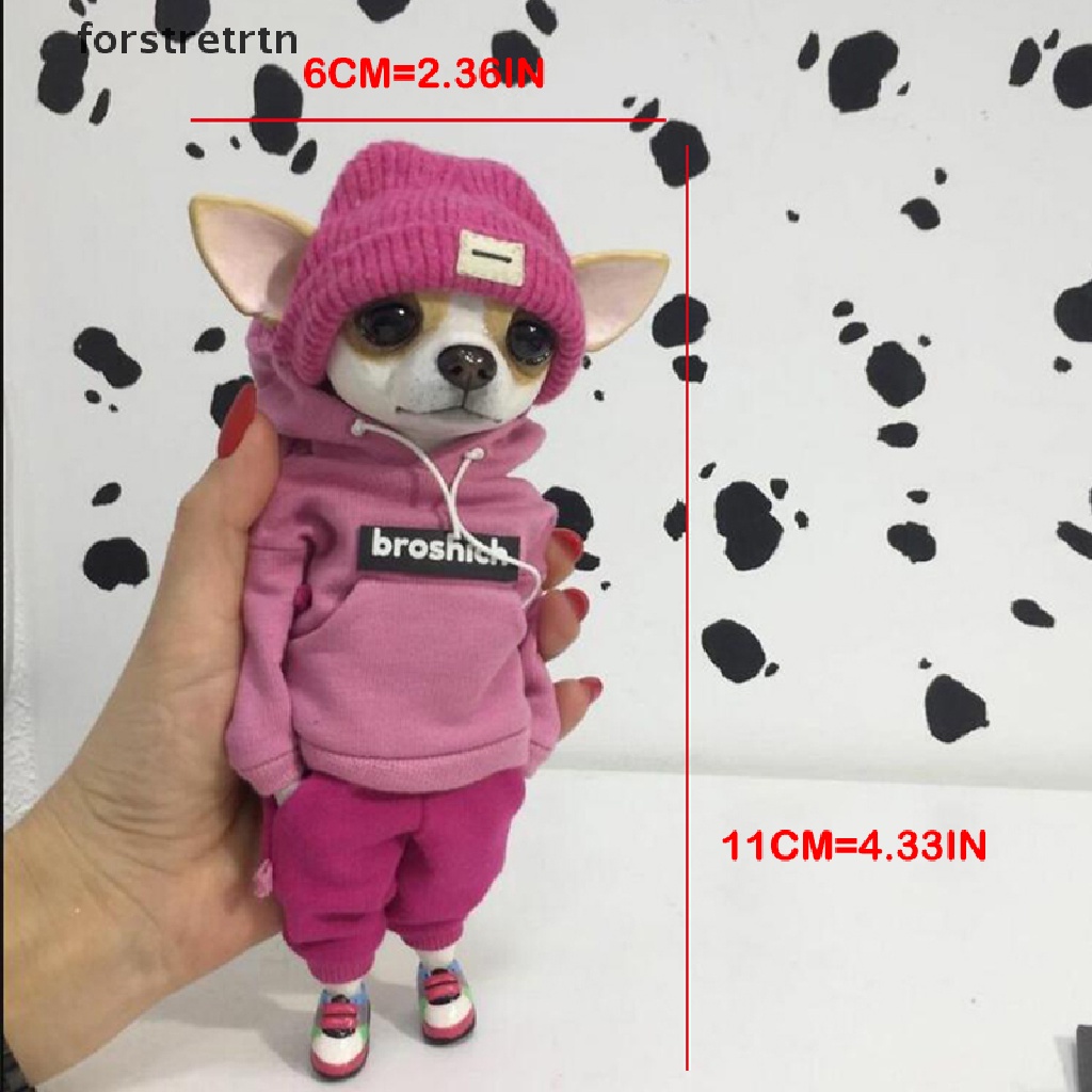 Mô Hình Chú Chó Đứng Bằng Nhựa Resin Trang Trí Bàn