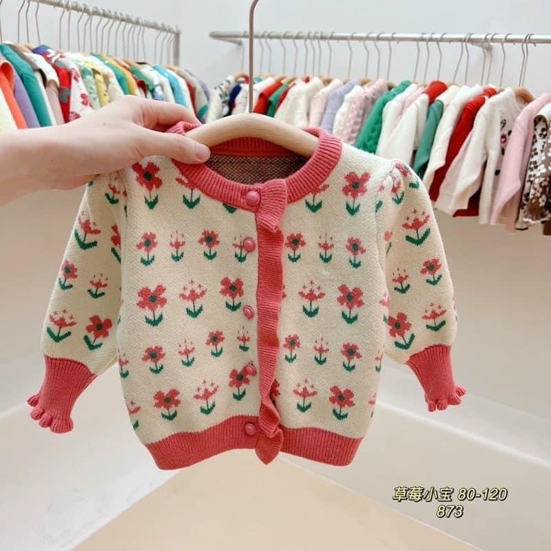 Áo Len Hoa Hoạ Tiết cho bé