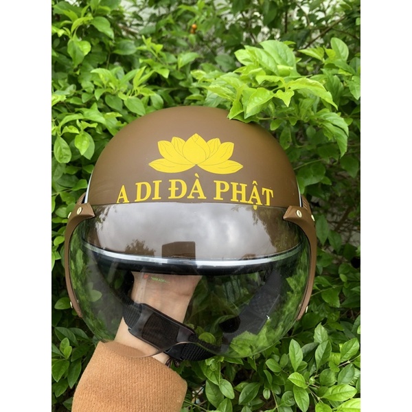 MŨ BẢO HIỂM A DI ĐÀ PHẬT CÓ KÍNH