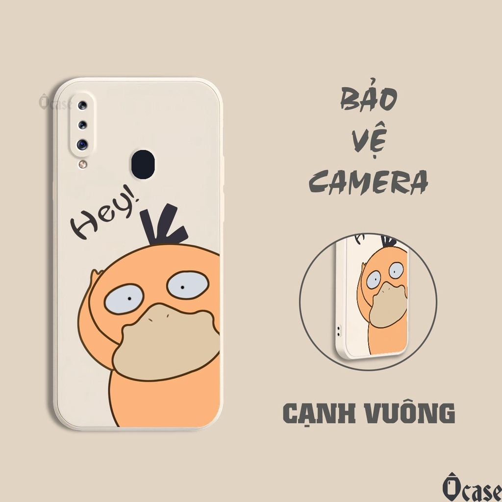 Ốp lưng Samsung A20s / M30 in hình Mèo và Vịt vàng cạnh viền vuông có bảo vệ camera