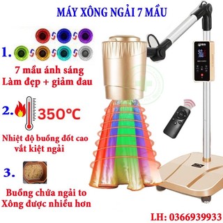 Máy xông ngải cứu 7 màu- máy xông ngải cứu có đèn hồng ngoại
